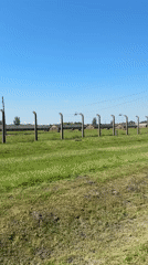 Morning footage captures preserved Auschwitz-Birkenau memorial grounds