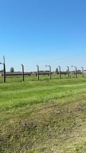 Morning footage captures preserved Auschwitz-Birkenau memorial grounds