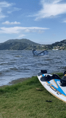 Kitesurfers and windsurfers active on Florianópolis waters