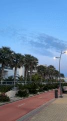 Evening pedestrian stroll captured in modern Sirius district