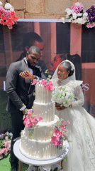 Wedding ceremony with choir performance in Bukuru church