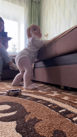 Family documents toddler's playtime moments in rural Russian home