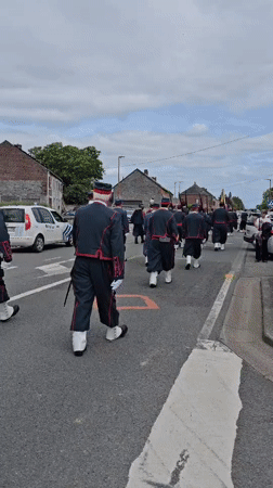 Historical military parade draws crowds in Belgian village