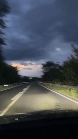 Evening drive captured on video in Gotse Delchev, Bulgaria