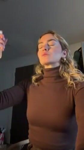 Woman documents grooming routine and outfit in Salford home