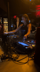 DJ performs at chess bar in Mengwi, Indonesia
