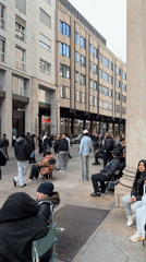 Police monitor crowd during morning running event in Milan