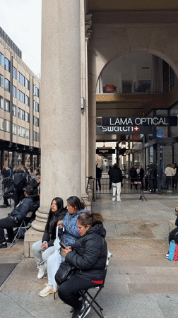 Police monitor crowd during morning running event in Milan