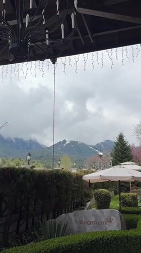 Young man's morning documented in Bansko resort town