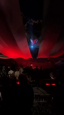 Nighttime festival gathering draws crowds in Baturiti, Indonesia