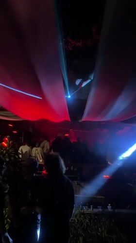 Nighttime festival gathering draws crowds in Baturiti, Indonesia
