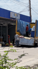 Morning life documented in Koh Phangan shopping district