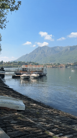 Spring tourists enjoy scenic Lake Como views in Lecco