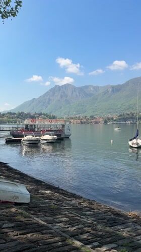 Spring tourists enjoy scenic Lake Como views in Lecco