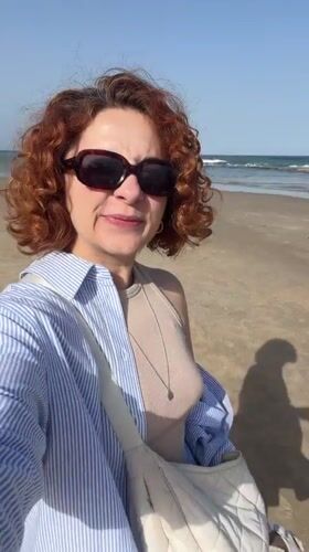 Early morning beach activities documented in Bat Yam, Israel