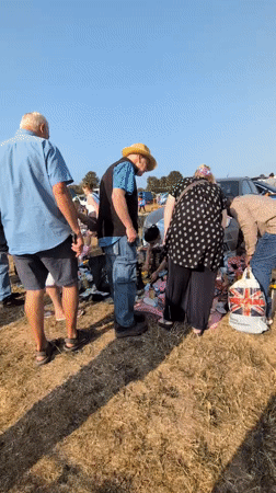 Sunday morning car boot sale in Claverley, UK