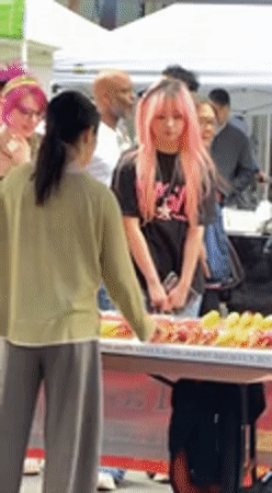 Large crowd gathers for street event in New York