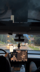 Behind the wheel in Chamonix, navigation app running