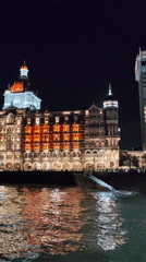 Mumbai's iconic Colaba waterfront lit up at night