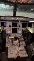 Aircraft interior documented at Senegal location early morning