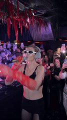 Blonde DJ performs across multiple Berlin nightclub venues