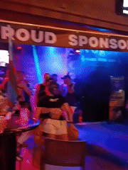 Nightlife scene captured in San Bartolomé de Tirajana, Spain