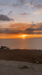 Sunset captured on video over ocean in Juan Griego