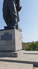 Hilltop views and a bronze statue above Lovech, Bulgaria