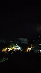 Thunderstorm with lightning strikes Phú Quý, Vietnam at night