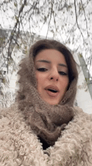 Woman recorded speaking outdoors in Moscow residential area