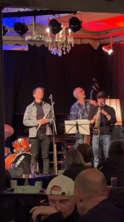 Musical trio performs live in Wuppertal, Germany