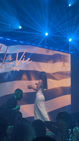 Woman performs on stage at C'est La Vie show in Sofia