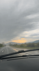 Rainy weather recorded during drive in Konare, Bulgaria