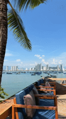 Early morning scenes captured at Nha Trang waterfront restaurants