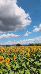 Sunflower and lavender fields in full bloom, Duvanlii