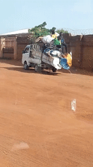 Rural transport and roadside tire repair in Nigeria