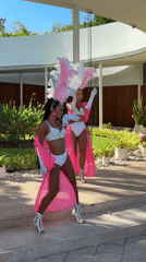 Club Seen daytime event: dancers and DJ at Baan Chaweng resort