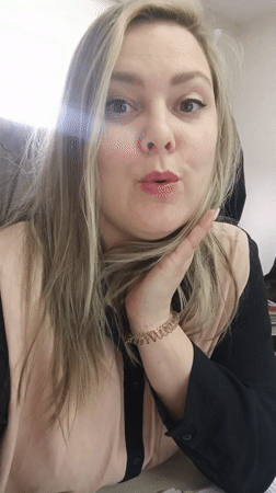 Woman observed at desk in Noviy, Russia