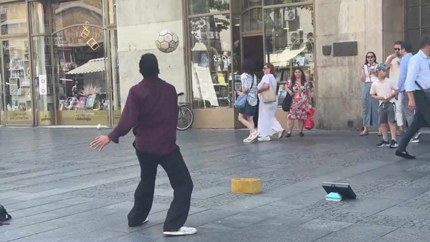 Street performers, book stalls, and café stops in central Belgrade