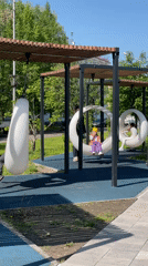 Spring morning walk documented across Zheleznogorsk playgrounds and streets