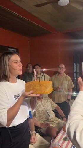 Birthday gathering in Baan Tai with cake, music, and good vibes