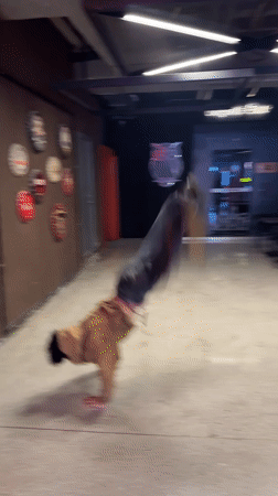 Acrobatic flips and spins inside a Liangjiang bar space