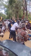 Traditional dancers, promotional events, street gatherings captured in afternoon