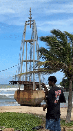 Morning coastal documentation captures Sri Lankan beaches and temples