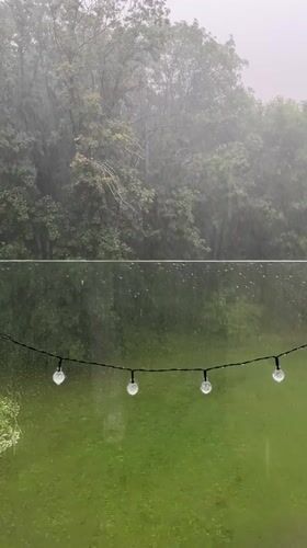 Rain through the windows, a timer on the desk