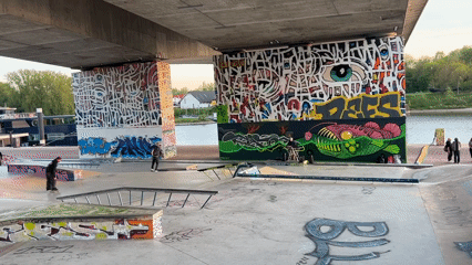 Afternoon scenes documented across Arnhem's bridges, skateparks, waterfront