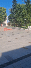 Casual documentation of Kyustendil plaza and municipal theatre captured