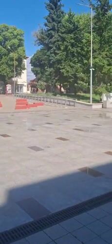 Casual documentation of Kyustendil plaza and municipal theatre captured
