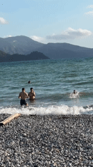 Afternoon beach leisure documented in Fethiye, Turkey