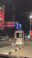 Nighttime street scene captured in Itirin, Nigeria